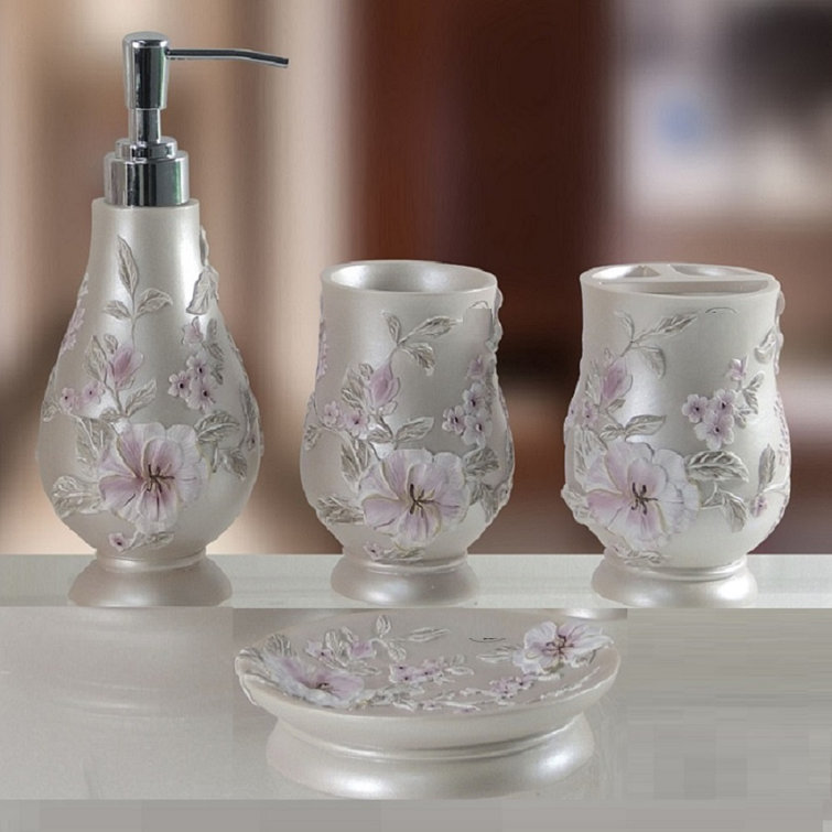 Red Barrel Studio® Colmar Ceramic / Porcelain Bathroom Accessory Set Wayfair